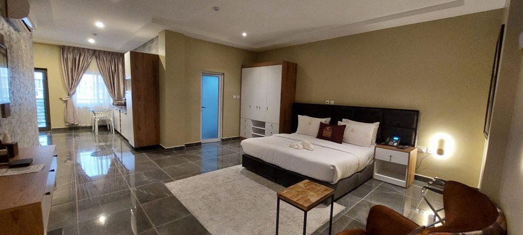 One Bedroom Deluxe apartment interior at Ridge Condos