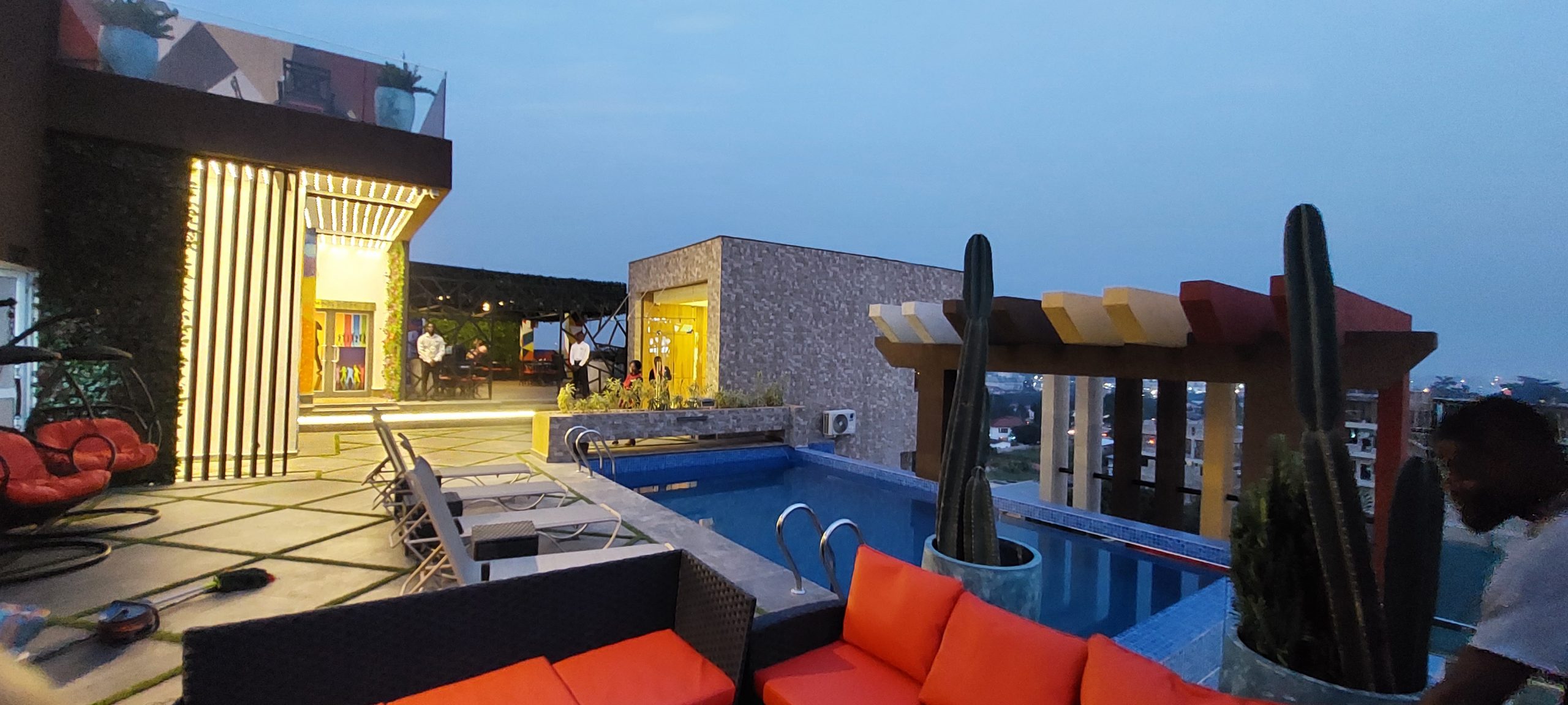 Ground Zero poolside lounge at Ridge Condos Kumasi