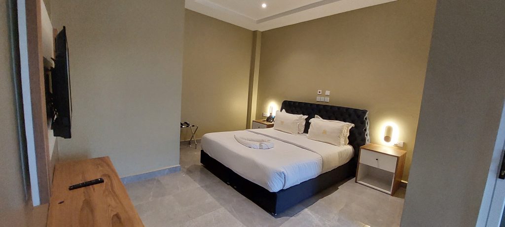 Two-level duplex apartment interior at Ridge Condos, Kumasi