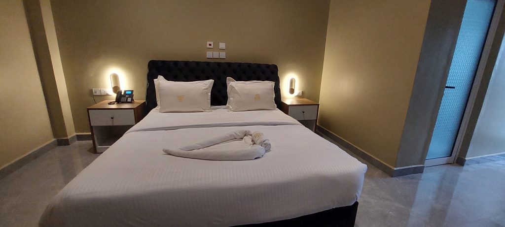 Two-level duplex apartment interior at Ridge Condos, Kumasi