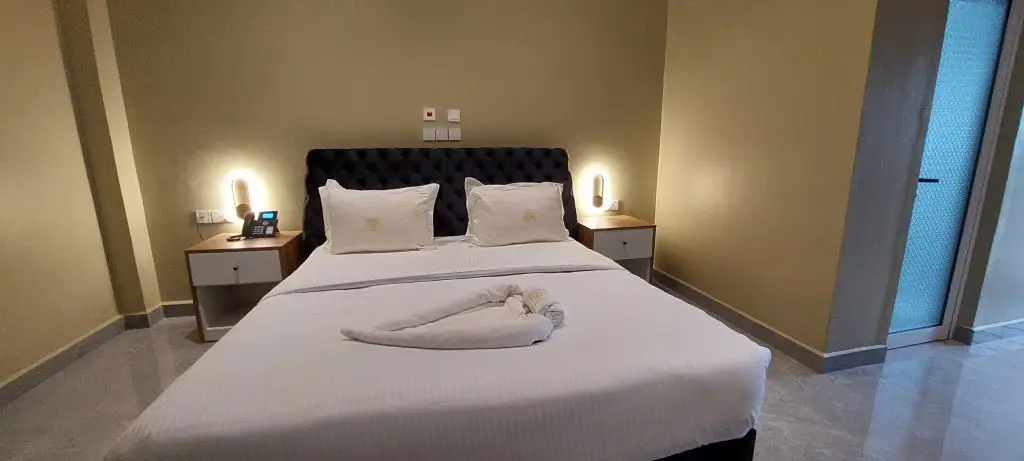 Two-level duplex apartment interior at Ridge Condos, Kumasi