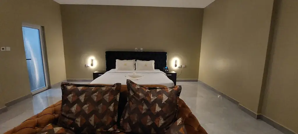 Two-level duplex boss apartment interior at Ridge Condos, Kumasi