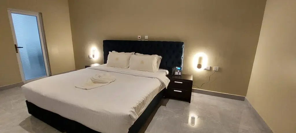 Two-level duplex boss apartment interior at Ridge Condos, Kumasi