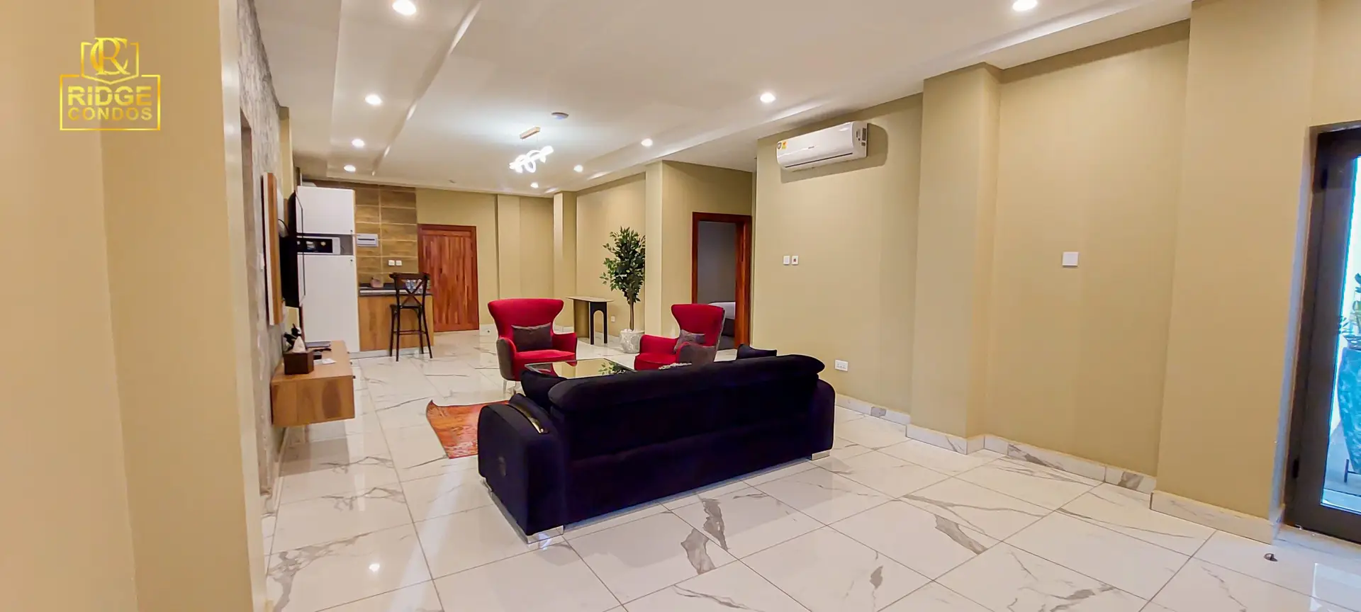 Three Bedroom apartment interior at Ridge Condos